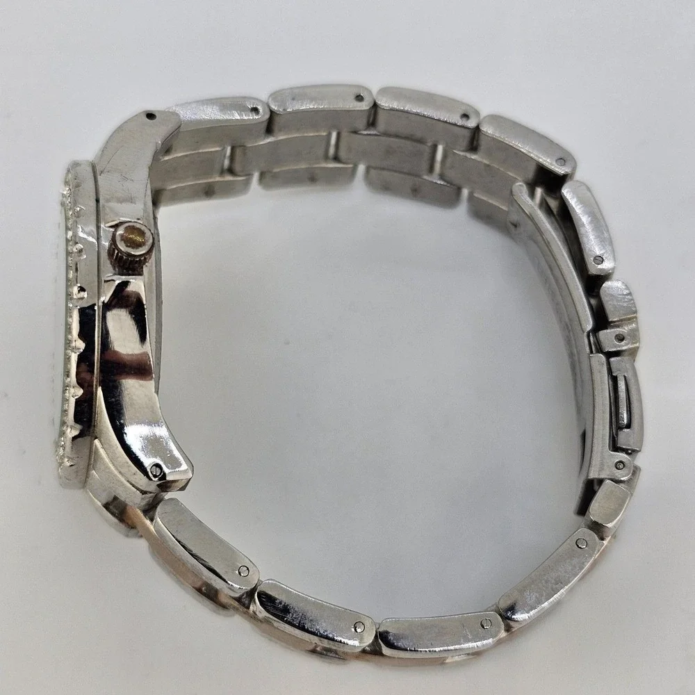 American Exchange Women's Watch 34MM White Dial Two Tone Bands 6